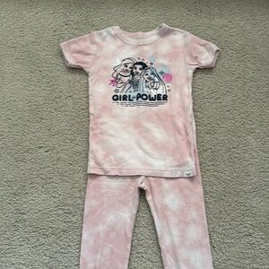 Baby Gap x Disney Toddler Girls Princess Short Sleeve Pajama Set in Sz 5T